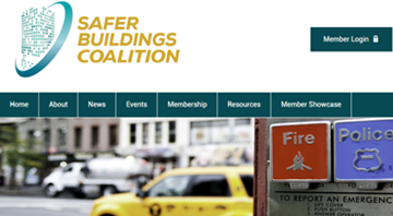 Safer Buildings Coalition website training webinar graphic