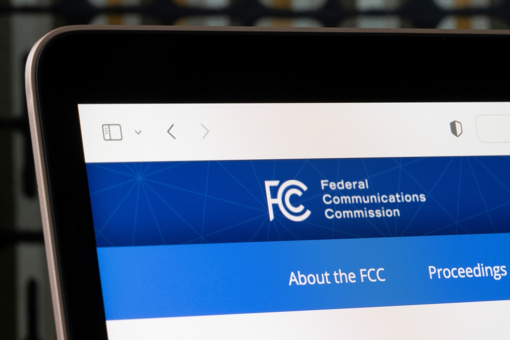 Federal Communications Commission website on a laptop screen
