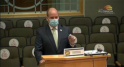 Alan Perdue testifying before the Florida House Commerce Committee