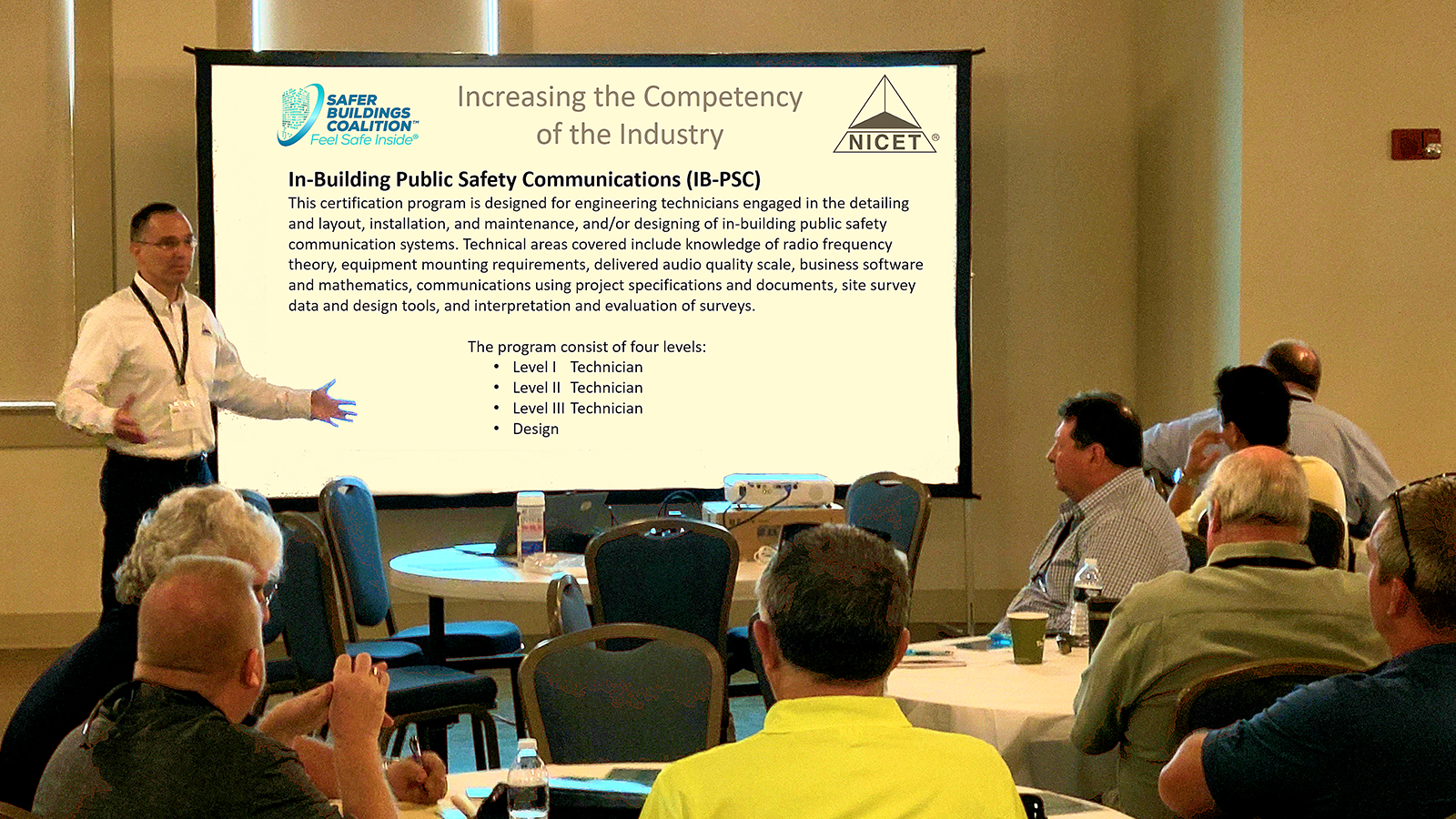 Chip Hollis, Senior Director, Credentials and Administration for the National Institute for Certification in Engineering Technologies (NICET), announces the availability of the first NICET Certification Test for the IB-PSC program, in collaboration with the Safer Buildings Coalition (SBC).
