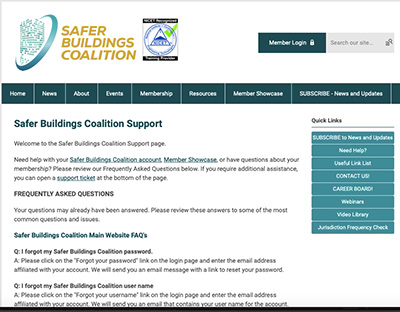 Safer Buildings Coalition Help Page